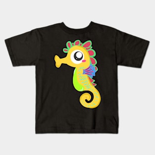 Seahorse Early Swimmer Mermaid Swimming Kids T-Shirt